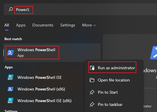 Run Windows PowerShell as administrator to use the GPUpdate Force command