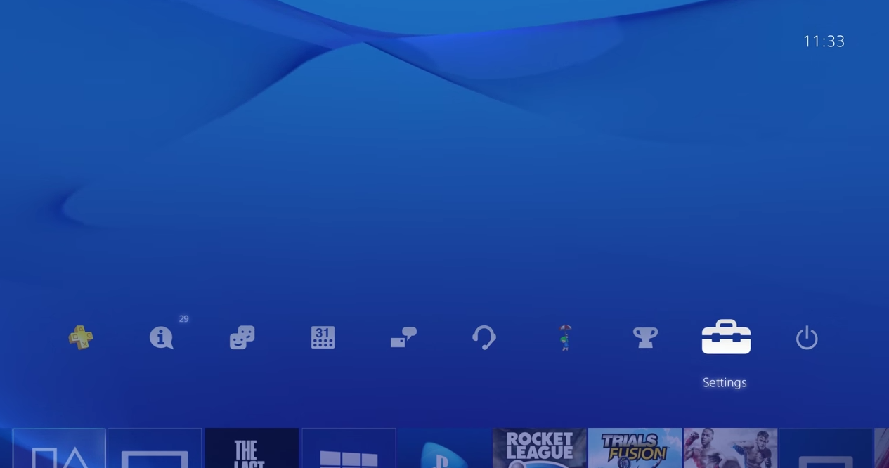 Playstation main menu