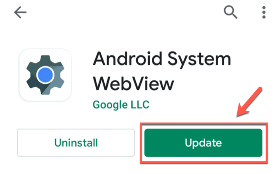 update android system webview