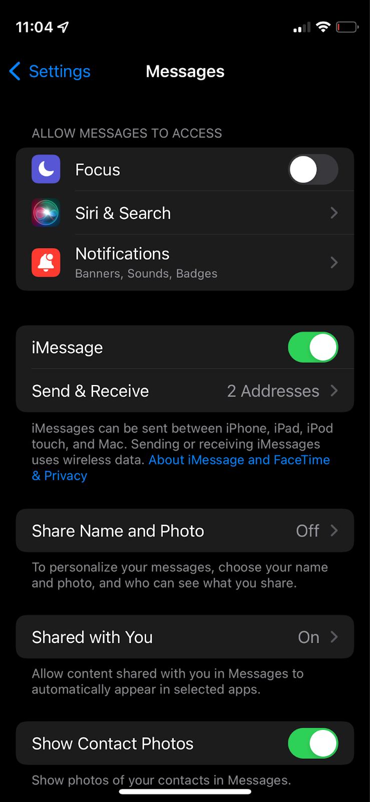 restart iMessage