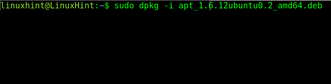 install sudo dpkg