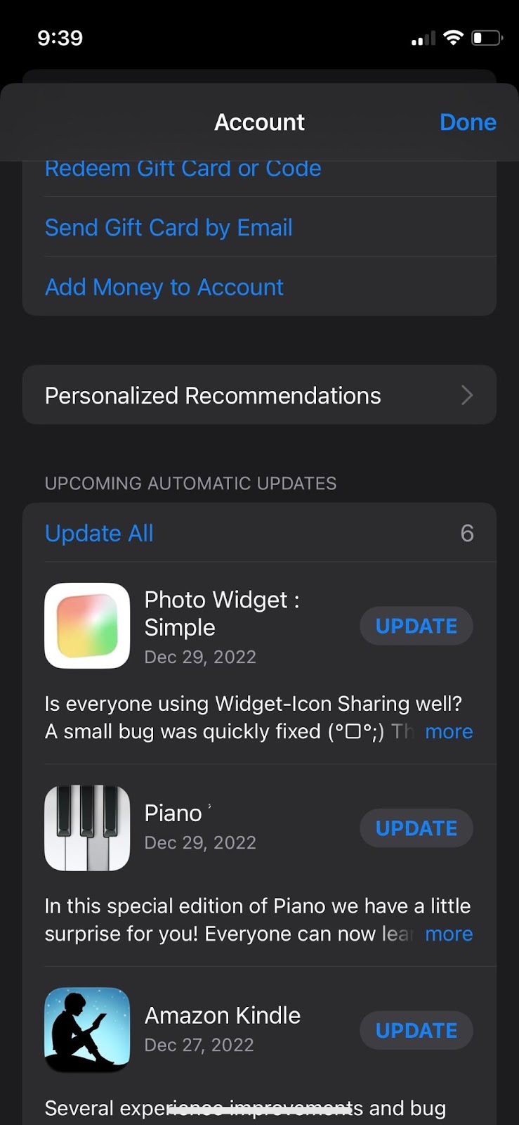 automatic updates in Instagram