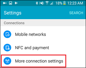 more connection option