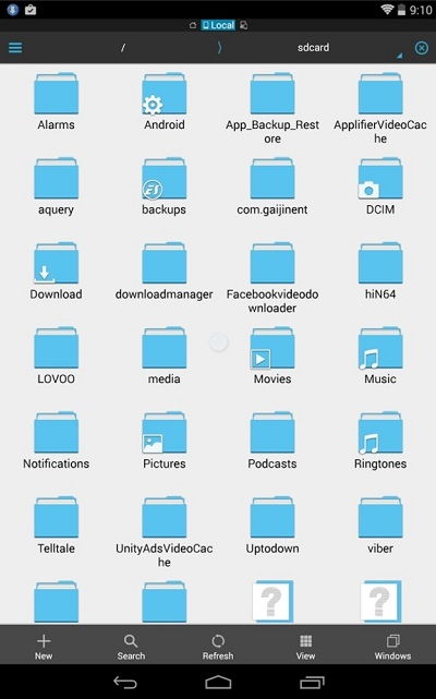 data folder from internal storage