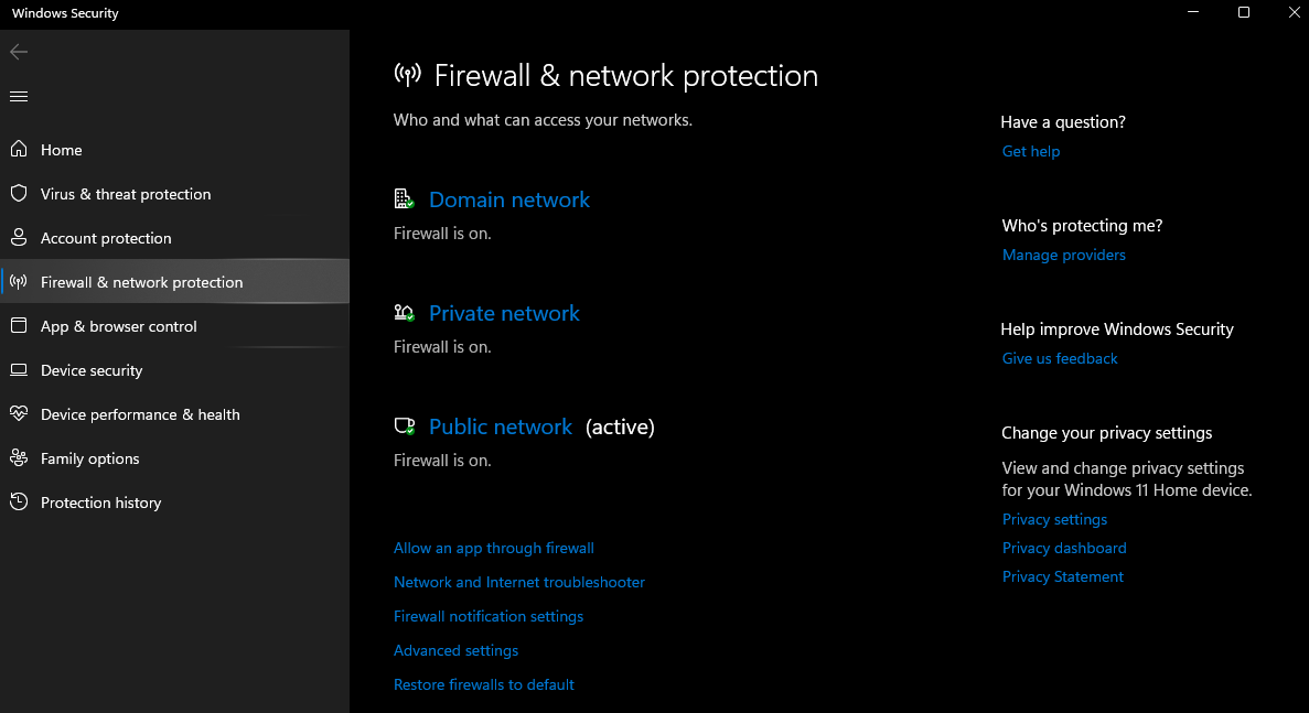 allow an app through firewall