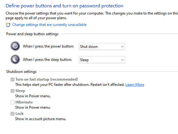 turn on password protection