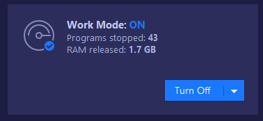 work mode under TurboBoost in Advanced SystemCare 15