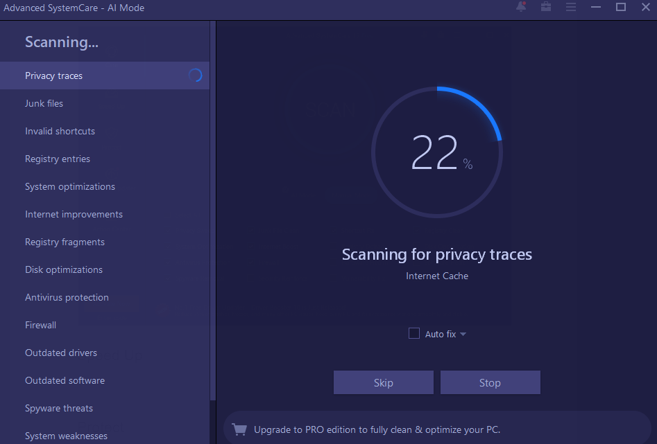 scanning in progress