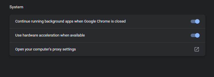 turn off hardware acceleration