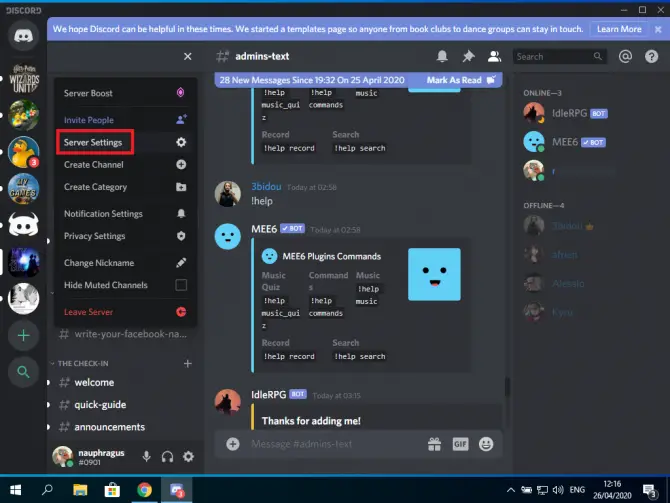 Discord Awaiting Endpoint 2020