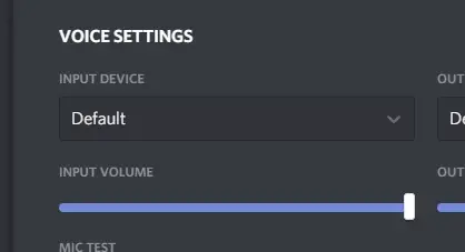 Check if the Input Volume is on its maximum