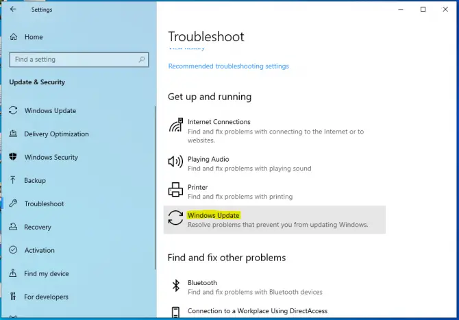 Troubleshooting Windows updates