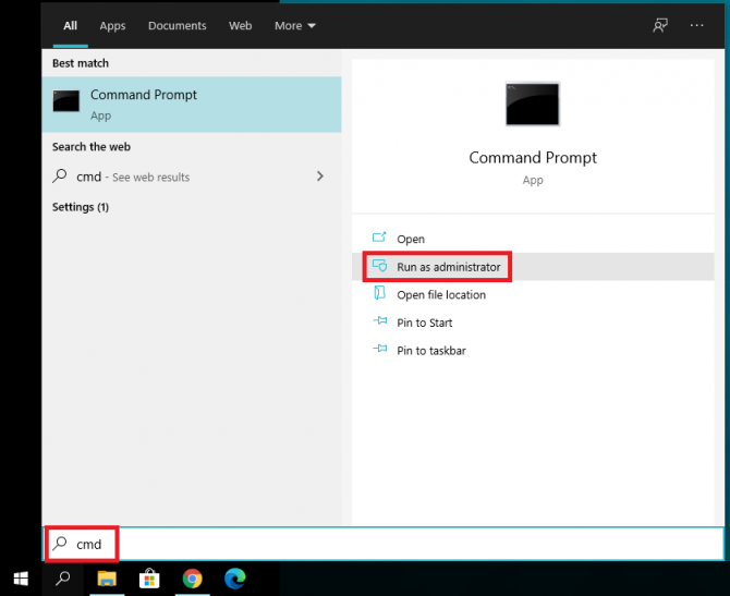 running command prompt as administrator