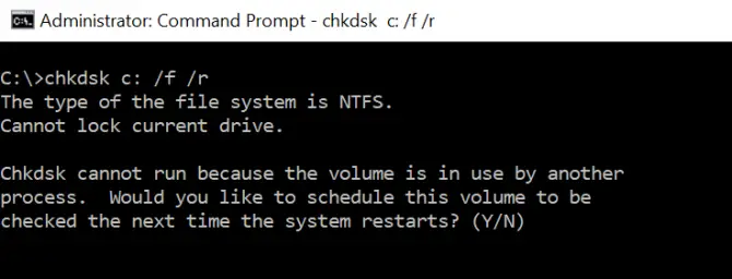 chkdsk command