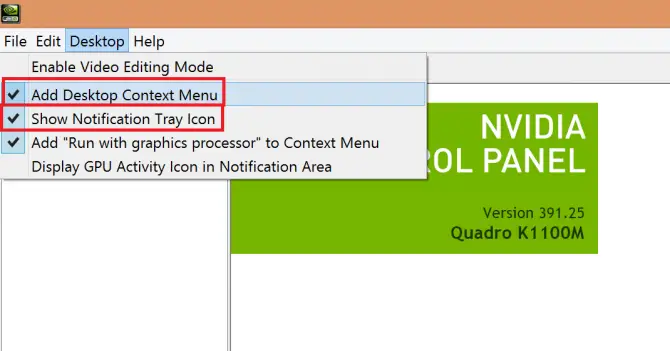 adding desktop context menu and notification tray icon