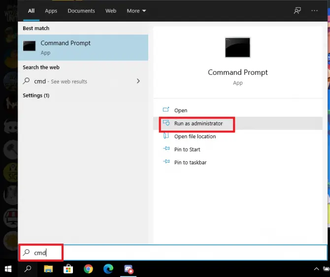 opening command prompt as administrator