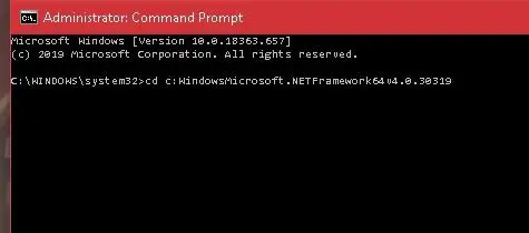 Command Prompt - Optimize .Net Runtime Framework
