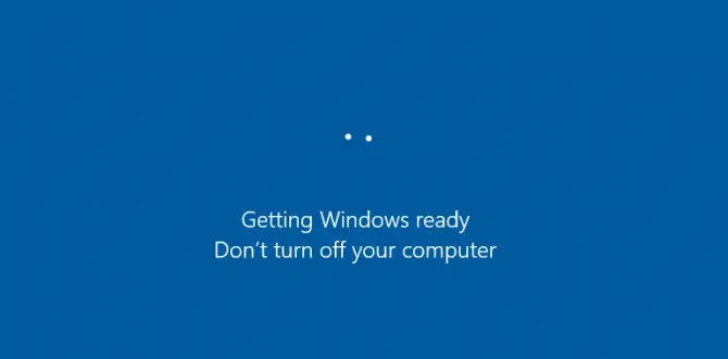 Getting Windows Ready Stuck Screen