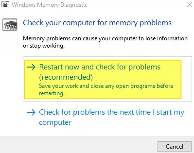 Windows Memory Diagnostic
