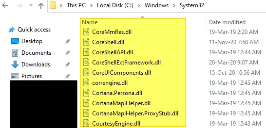 Operating System DLL Files.