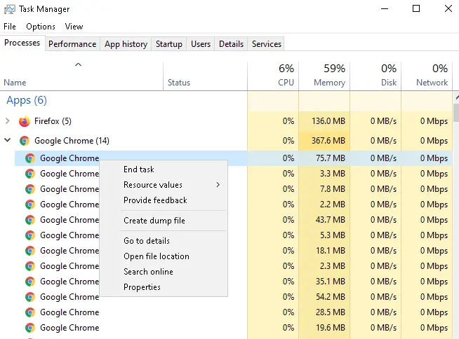 How to End Task Process For Google Chrome