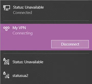 Disconnect from VPN