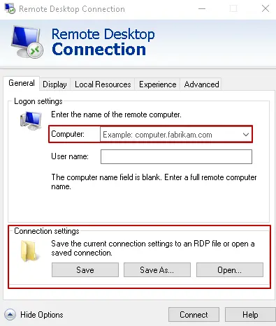 How to reset remote desktop login credentials