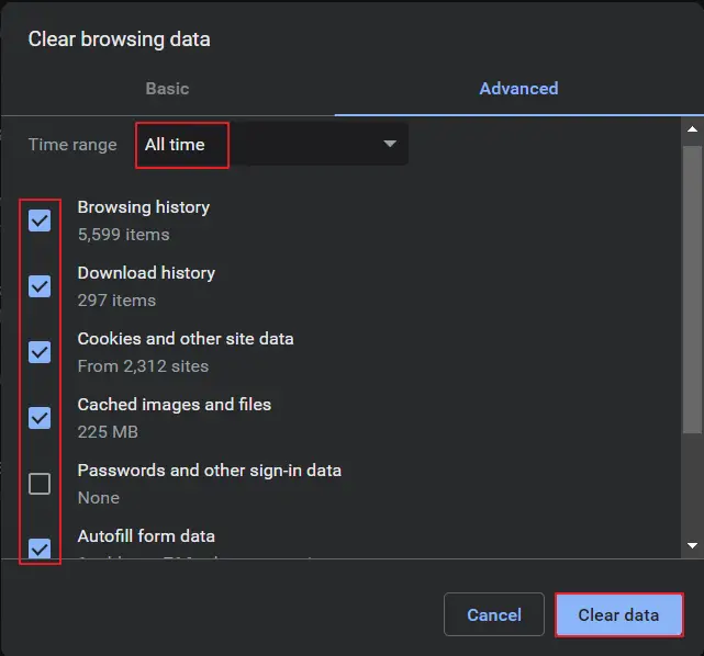 How to Clear Browsing Data and Cache