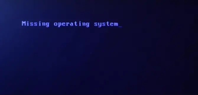Missing operating system error message