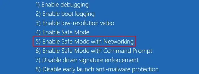 Safe Mode with Networking