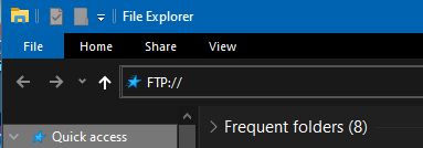 Accessing your FTP server using Windows File Explorer