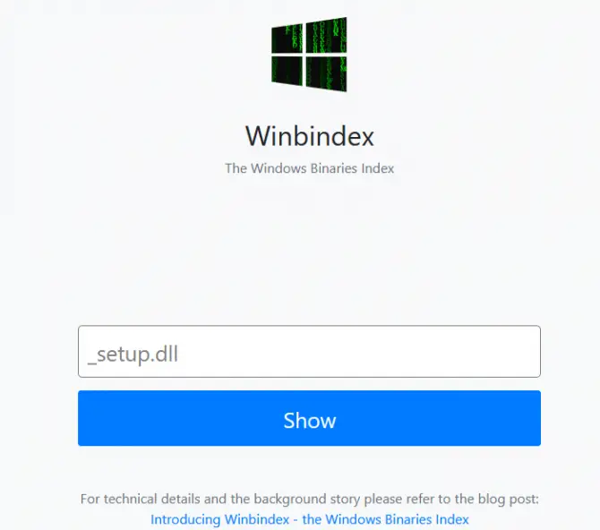Winbindex - How to download specific .dll files you are missing.