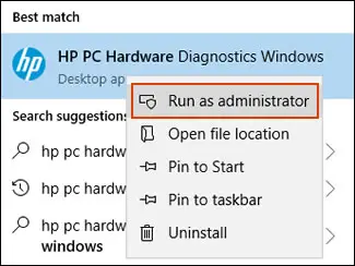 HP PC Hardware Diagnostics Windows
