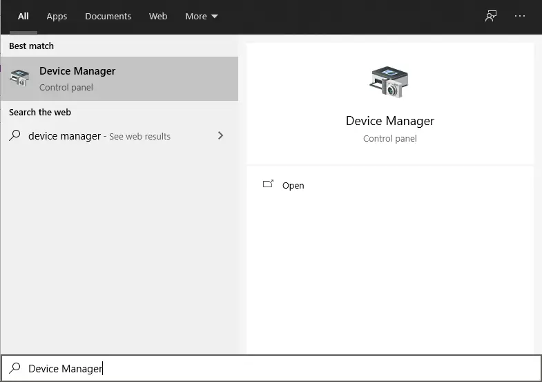 search for device manager