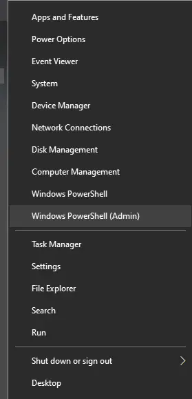 windows powershell admin