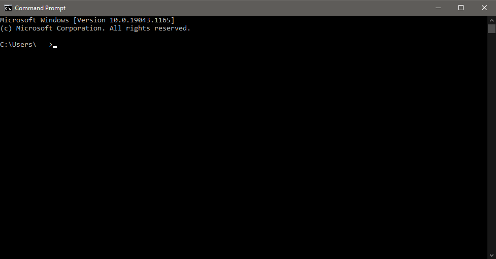 command prompt