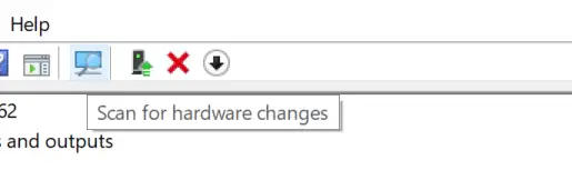 scan for hardware changes