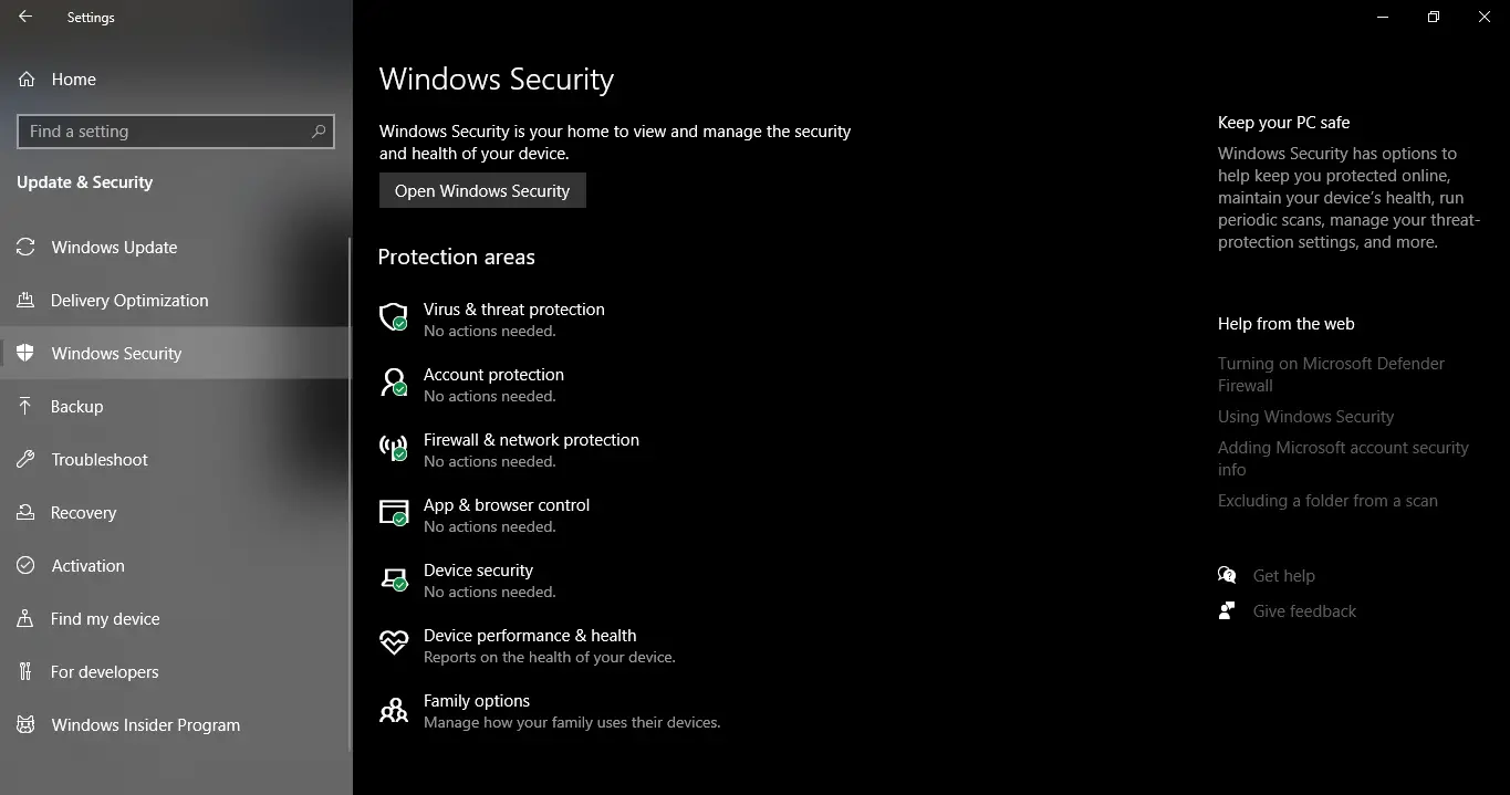 windows security