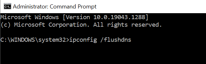 ipconfig flushdns command