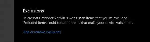 Add Antimalware Service Executable (MsMpEng.exe) to Windows Defender's exclusion list to fix high CPU usage issue.