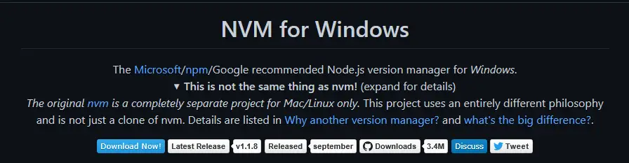 Update Node.js using NVM-Windows