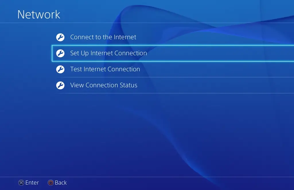 PS4 Set Up Internet Connection