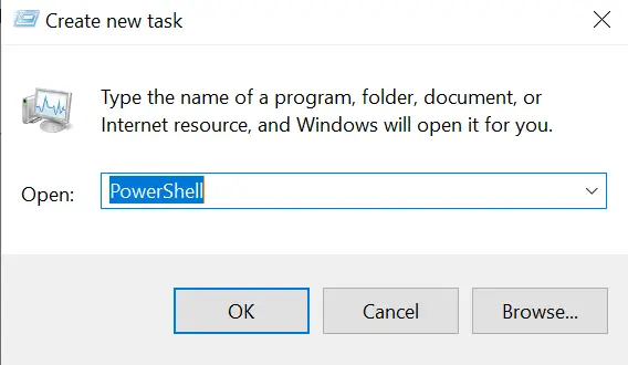 run PowerShell