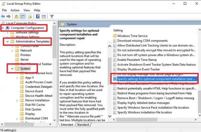 Group Policy Editor steps to follow