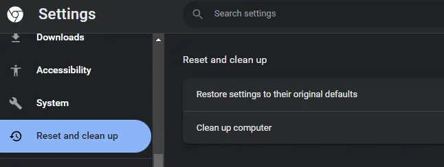 Reset Google Chrome to fix the err_http2_protocol_error