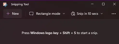 Snipping Tool on Windows 11
