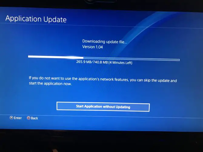 Automatic update download on PS4