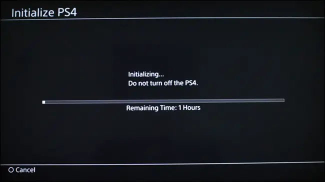 PS4 initializing in progress to fix safe mode loop issue