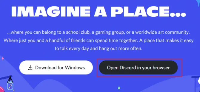Open in browser to connect Discord on PS4