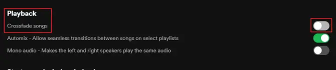 Disabling Crossfade can solve Spotify can't play this right now